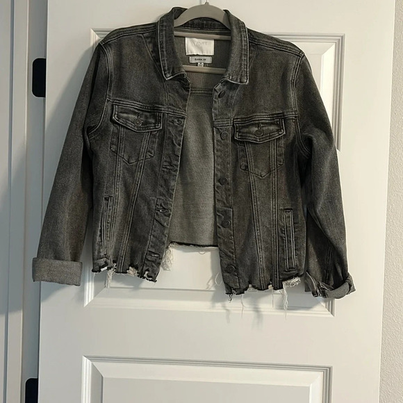 Vervet washed black distressed jean jacket - Picture 3 of 8